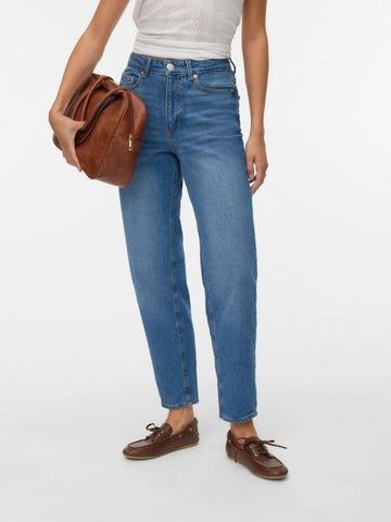 Vero Moda Jeans Donna Mom Fit Vita Alta Medium Blue VMTessa