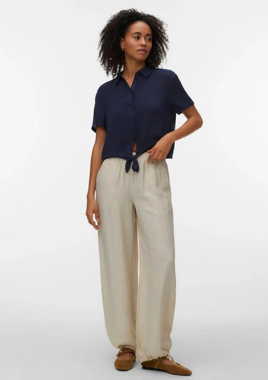 Vero Moda - Women's Menny Navy Blue Shirt