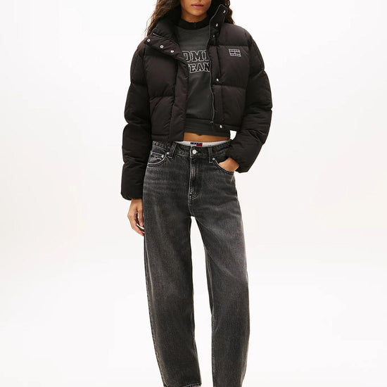 Tommy Hilfiger Piumino Alaska cropped fit Donna Nero DW0DW21624 BDS TOMMY HILFIGER 