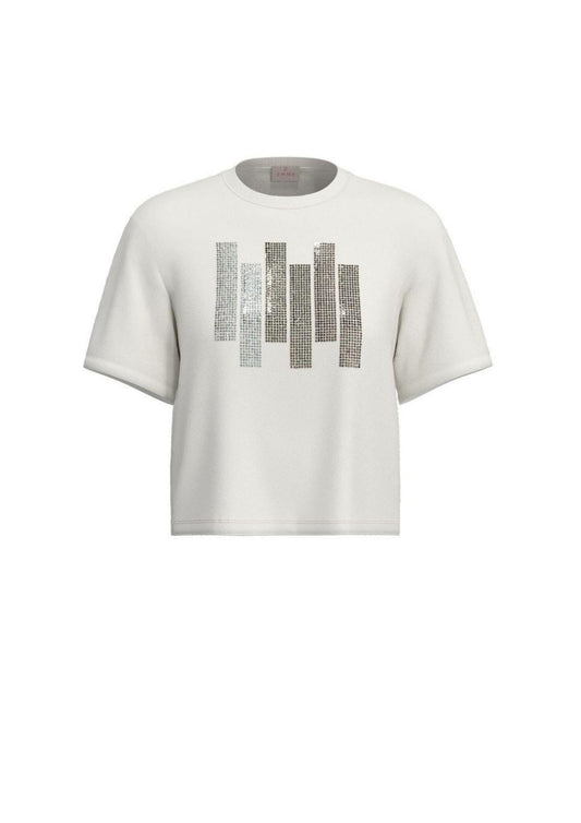 Emme Marella Women's T-Shirt Emmtessile White Gold Hotfix Print