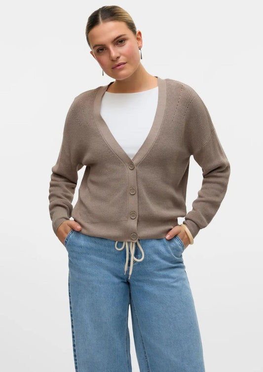 Vero Moda - Women's Newlexsun Grey Cardigan