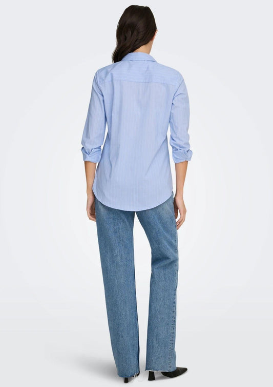 Jacqueline De Yong - Women's Mio Blue Cashmere Shirt