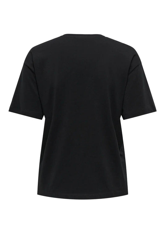 Jacqueline De Yong T-Shirt Donna Smilla Nera