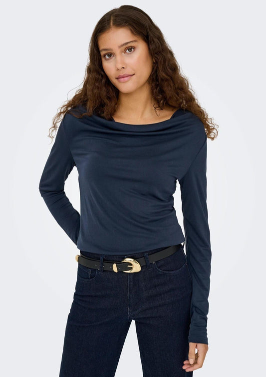 Jacqueline De Yong Maglia Donna Ester Blu