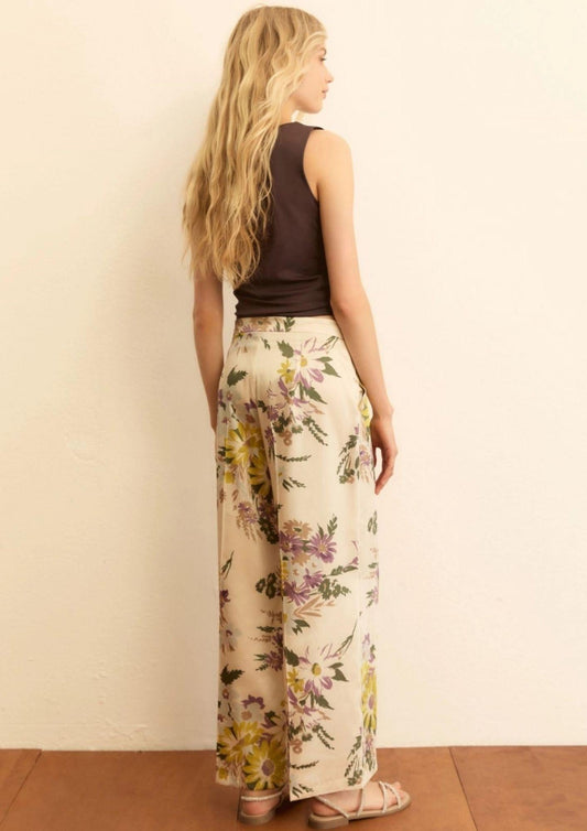 Emme Marella - Women's White Lavender Tree Trousers