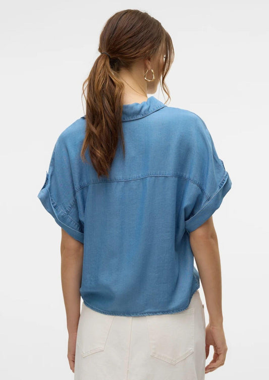 Camicia Donna Denim Blu Medio