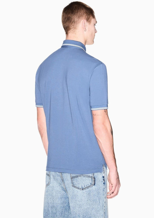 Armani Exchange - Polo Uomo Blu Cina