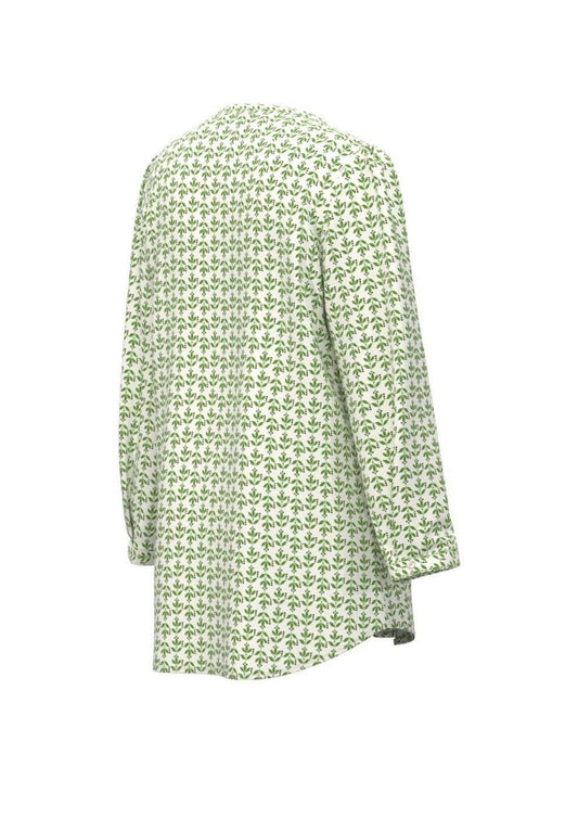 Emme Marella Women's Emmranch Shirt Butter White and Green