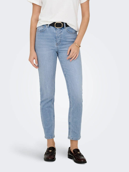 Only - Women's Light Blue Straight Fit Emily Jeans