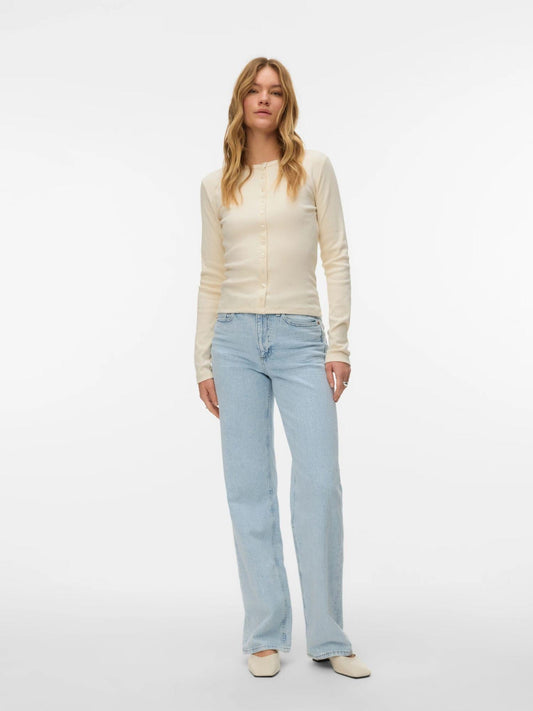 Vero Moda Women's Wide Fit Jeans Light Blue VMSilje