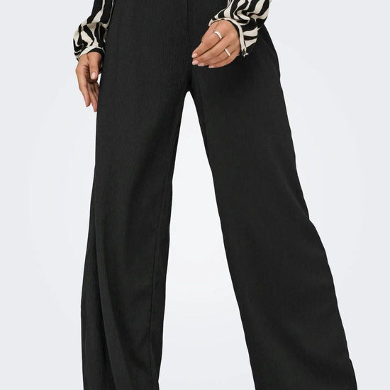 Jacqueline De Yong JDYDEBBIE Pantaloni Wide Fit Donna Nero 15352943 Black JACQUELINE DE YONG 
