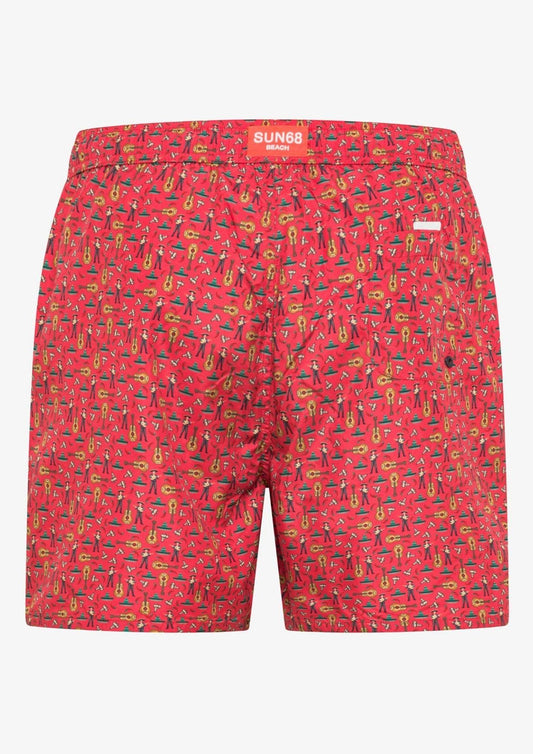 Sun68 - Costume Uomo Rosso