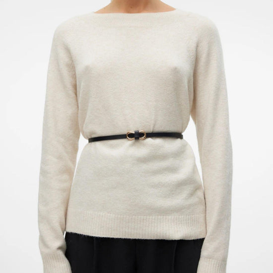 Vero Moda Maglia Donna Doffy Bianco Panna 10201022 Birch MELANGE VERO MODA 