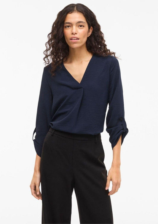 Vila - Women's Vijosa Navy Blue Shirt