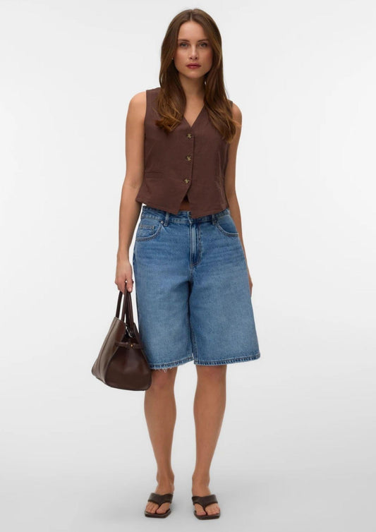 Vero Moda - TGilet Donna Caia Marrone