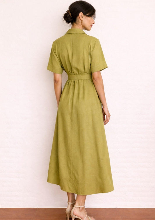 Emme Marella - Women's Dress, known as "Apple Green"