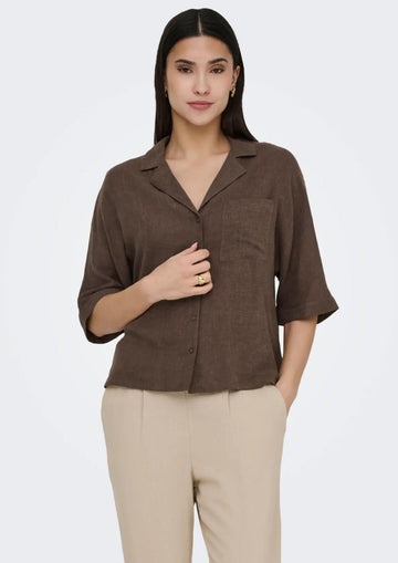 Only - Camicia Donna Bruxelles Cioccolato