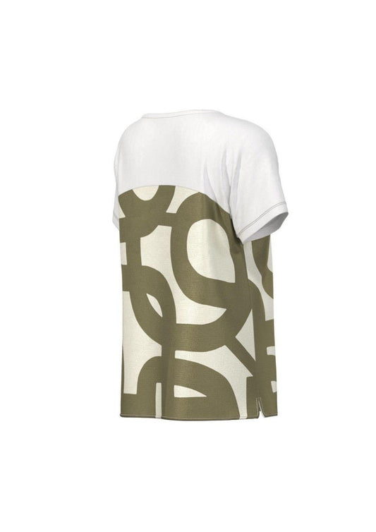 Emme Marella - Women's White Green Lamp Sweater