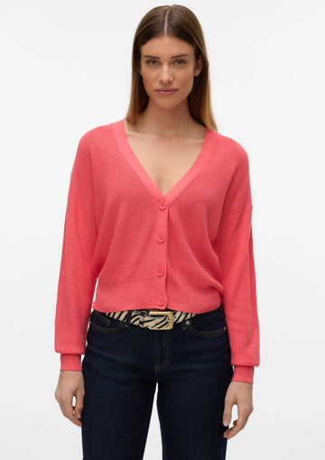 Vero Moda Cardigan Donna Newlexsun Rosso Corallo