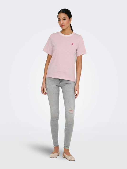 Jacqueline De Yong - Women's T-Shirt Cloud Dancer Fragrant Lilac lion