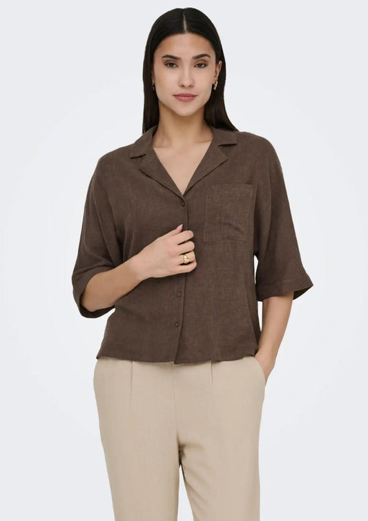 Only - Women's Shirt Brussels Chocolate