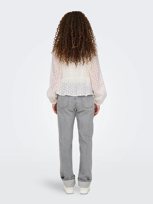 Top con peplo Donna Cloud Dancer