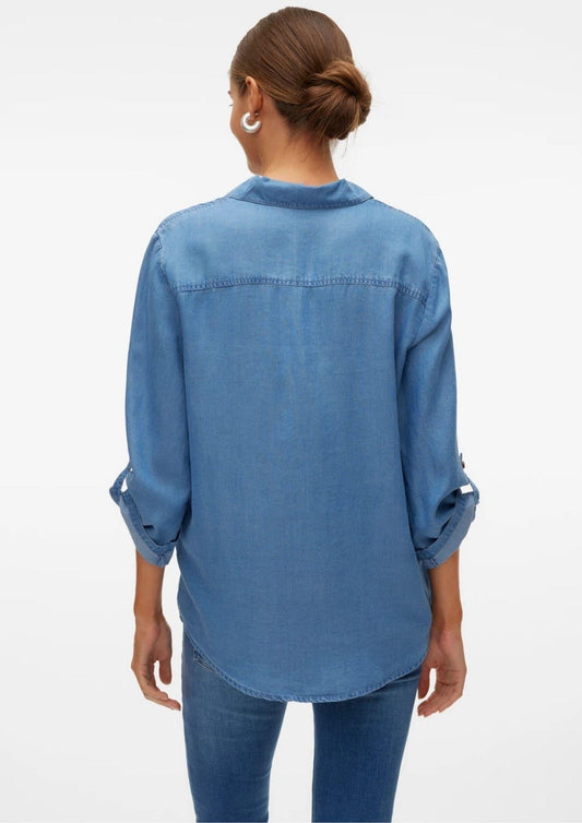 Vero Moda - Women's Shirt Bree Mid Blue Denim