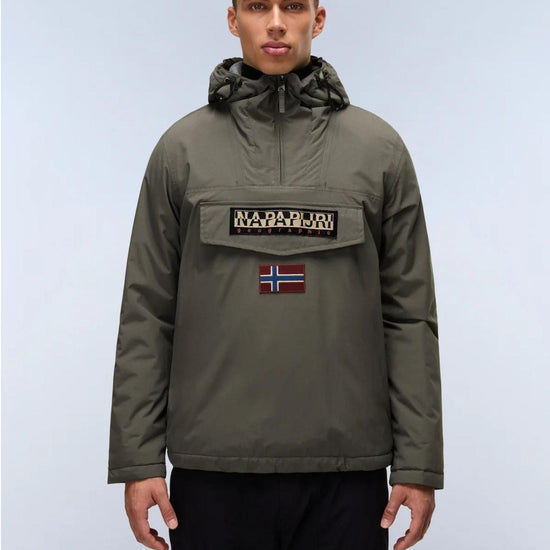 Napapijri Giacca Anorak Rainforest Winter Uomo Verde Tea Leaf NP0A4GMC G0A NAPAPIJRI 