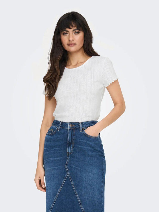 Top aderente Donna Bianco