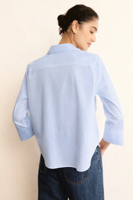 Emme Marella - Women's Blue Adorned Blouse