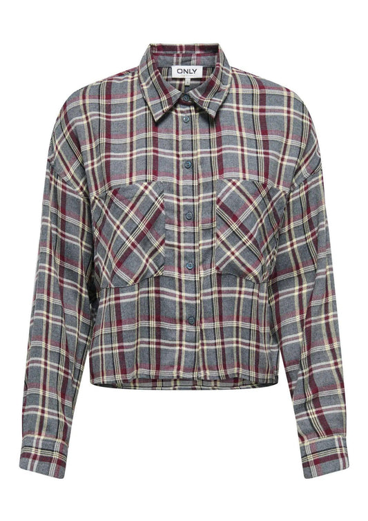 Only Camicia Donna Riley Grigia