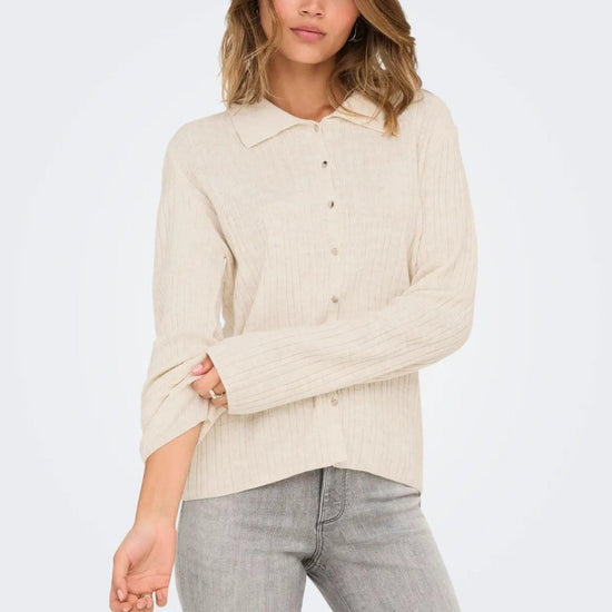 Cardigan Donna Only Thea Beige 15353029 Pumice Stone Melange ONLY 