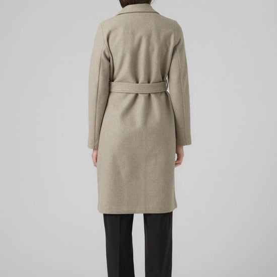 Vero Moda Cappotto Donna Fortuneaya Beige 10278330 Silver Mink MELANGE VERO MODA 
