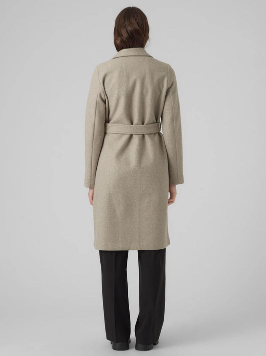 Vero Moda Cappotto Donna Fortuneaya Beige 10278330 Silver Mink MELANGE VERO MODA 