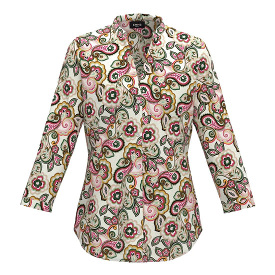 Emme Marella Camicia in mussola Accolto Donna Verde Bottiglia 2515111132200 004 EMME MARELLA 