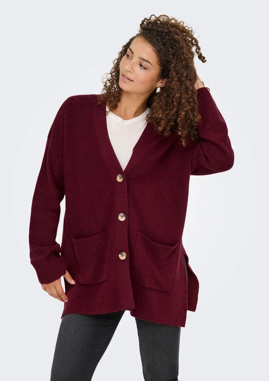 Only Ibi Women's Cardigan Bordeaux