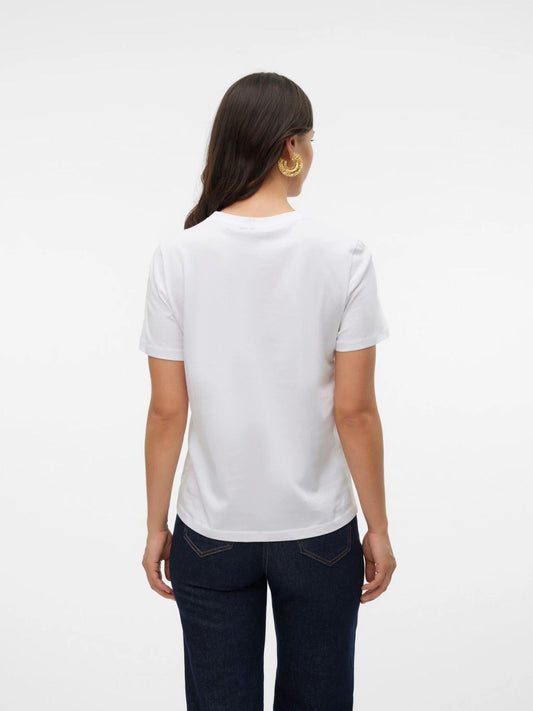 Vero Moda Women's T-Shirt White Paulina