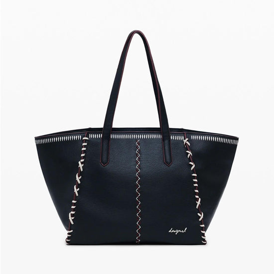 Desigual Borsa shopper grande con cuciture Donna Nero 25WAXP95 2000 DESIGUAL 