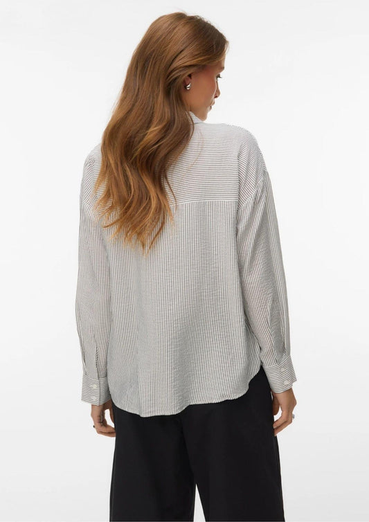 Vero Moda Camicia Donna Kaja Bianca Righe Nere