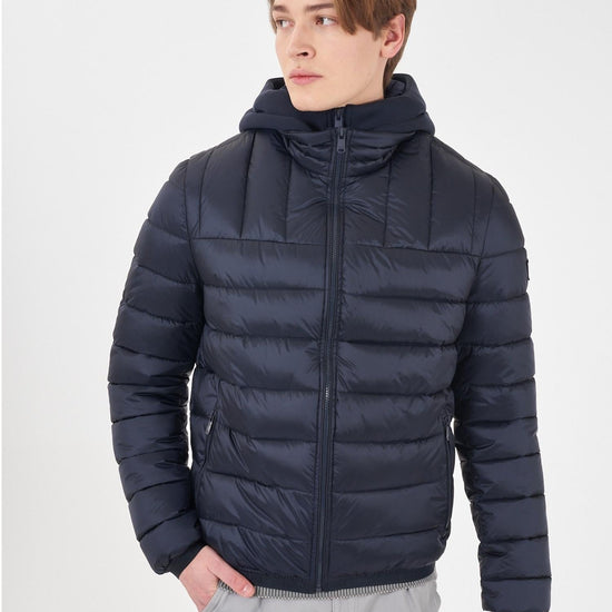 Yes Zee Giubbino Trapuntato Cappuccio staccabile Uomo Blu J838 QG00 0713 YES ZEE 