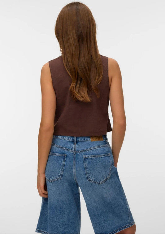 Vero Moda - TGilet Donna Caia Marrone