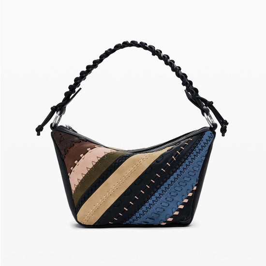 Desigual Borsa a spalla patchwork media Donna Marrone 25WAXP78 6000 DESIGUAL 