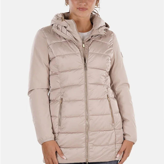 Yes Zee Giacca Lunga Donna Beige O045 M800 0222 YES ZEE 