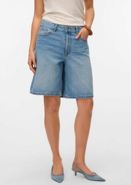 Vero Moda - Bermuda Donna Sage Blu Denim Chiaro