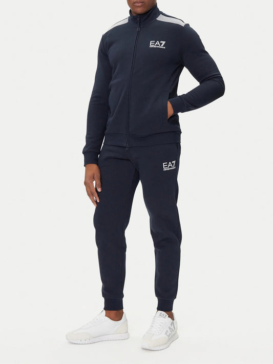 Tuta Uomo con zip Blu Slim Fit