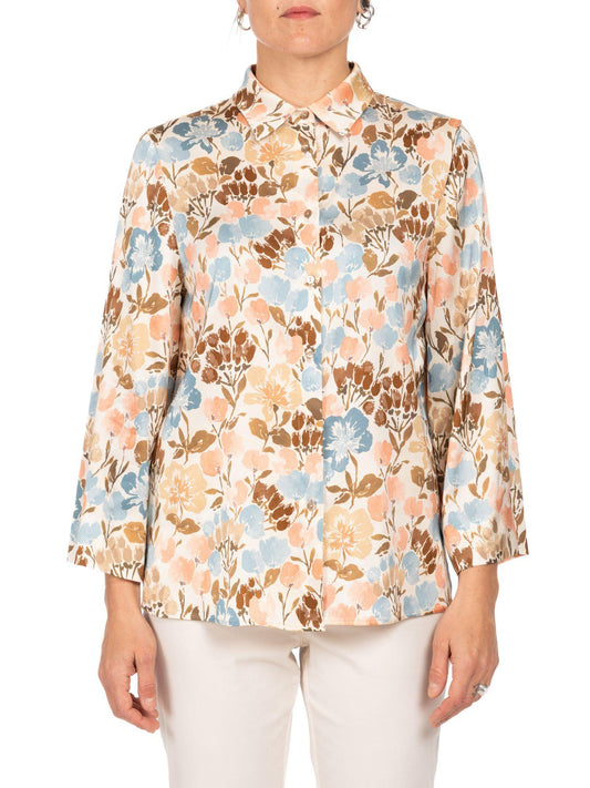Diana Gallesi - Camicia Donna Bianco Latte Fantasia
