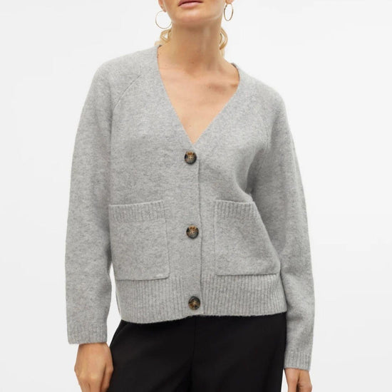 Vero Moda Cardigan Donna Boom Grigio 10320457 Light Grey Melange VERO MODA 