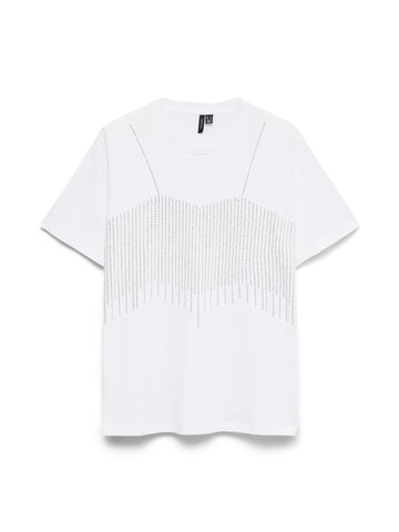 Vero Moda Women's Benedicte White T-Shirt