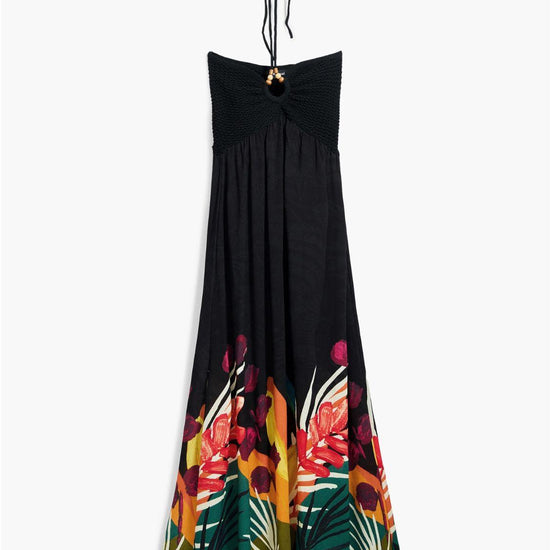 Desigual Abito lungo tropicale Donna Nero 25SWMW08 2000 DESIGUAL 