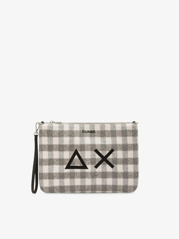 Sun68 - Pochette Tartan Grigio Medio